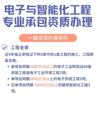  电子与智能化工程专业承包是什么？如何申请相应资质？